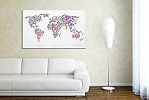 Obraz Farebná Mapa Sveta zs24777