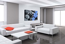 Obraz Flower Oleander and black pebbles zs24837