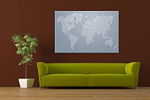 Obraz Map of the World Grey zs24806