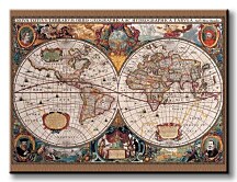 17Th Century World Map - Obraz na płótnie WDC96109