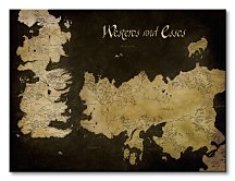 Game of Thrones (Westeros and Essos Antique Map) - Obraz WDC92471
