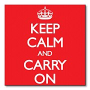 Keep Calm and Carry On (Red) - Obraz WDC95050