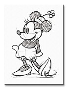 Minnie Mouse (Sketched - Single) - Obraz WDC92281