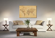 World Map (Vintage Style) - Obraz WDC96260