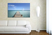 Obraz Wooden bridge and sailboat zs24743