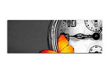 Moderný Obraz - Hodiny s motýľom zs3340