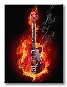 Gitara v plameňoch - Obraz CD0558