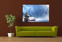 Obraz Stone Pyramid and flower zs24893