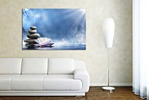 Obraz Stone Pyramid and flower zs24893