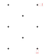 plastová šablóna znak plus