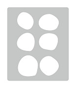 plastové šablóny blob vzory