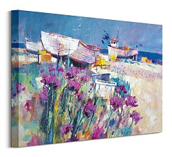 Boats and Beach Blooms - Obraz WDC94475