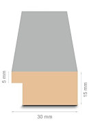 profil strieborného dreveného rámu