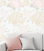 romantický štýl v interiéri šablóna s kvetmi