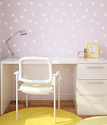 šablóna bodky - stena v detskej izbe