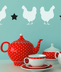 Šablóna Vintage Bordúra Hens ST067