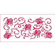 Šablóna Ružová bordúra 15x30cm, FHG119