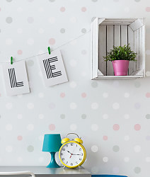 Šablóna na stenu Bodky ST028