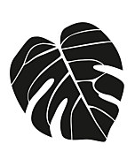 šablóna list monstera na maľovanie