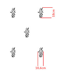 Šablóna na maľovanie Pineapple ST144