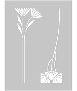 šablóna art deco flowers kvety