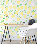 citrónové ssteny v kuchyni šablóna citrón lemon