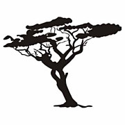Šablóna na maľovanie - Koruna stromu tx17