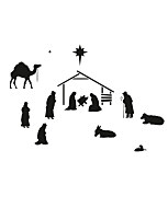 šablóna na maľovanie na okno betlehem
