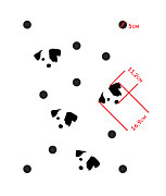 šablóna na maľovanie psík s bodkami