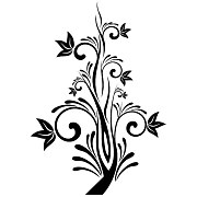Šablóna na maľovanie Rastlinný ornament s kvetmi fl5-123