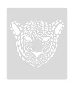 šablóna na maľovanie šelma wild cat stencils