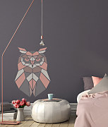 šablóna na maľovanie sova origami scandi