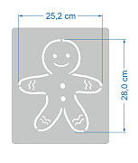 vianočná šablóna s perníkom