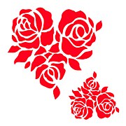 Šablóna Srdce z ruží FHG-061, 20x20cm