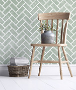 sablonovanie steny obkladacky herringbone