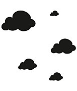 šablóny na maľovanie clouds oblaky stencils