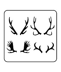 Šablóna Antlers set Craft Mini ST178