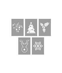 Šablóna Vianočné dekorácie - sada 5ks ST303
