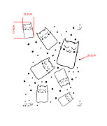 sada šablón mačičky