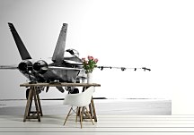 f18 Stíhačka bw - fototapeta FXL0707