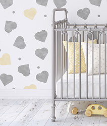 Srdiečková šablóna s bodkami ST362