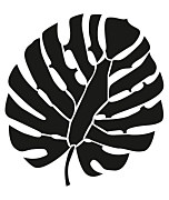 stencils monstera leaves
