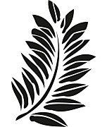 stencils tropical leaves