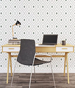 steny v interiéri maľba cez sablonu