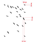 tapetová šablóna lietajúce vtáky birds