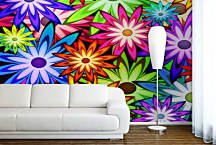 Tapety Kvety farebné 4801 - samolepiaca na stenu