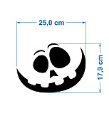 usmievavá tekvicová tvár na zdobenie dekorácií