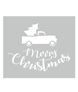 vianočné dekorácie šablóny autíčko stromček