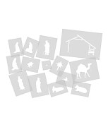 vianočné šablóny dekorácie betlehem