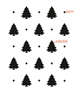Šablóna Vianočné stromčeky ST216